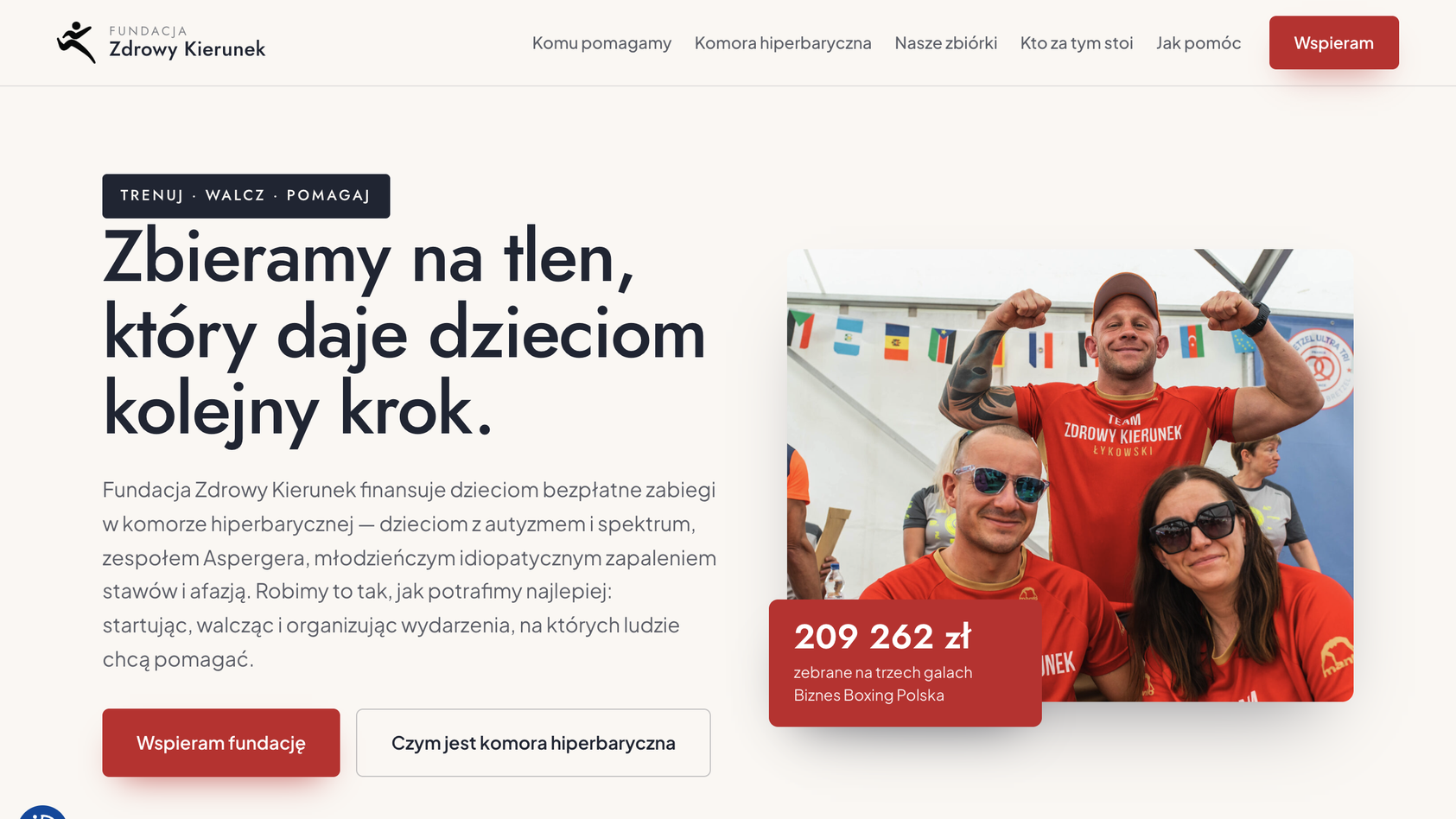 Landing page Fundacji Zdrowy Kierunek
